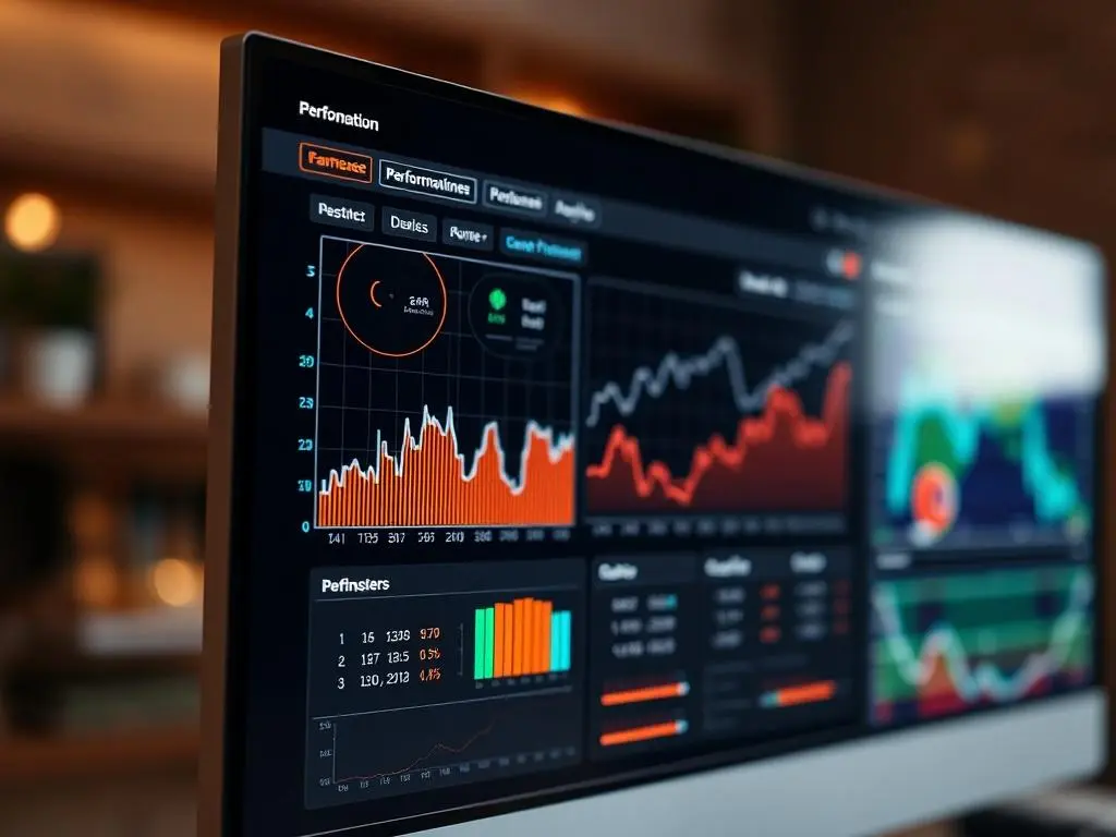 A close up shot of a performance optimization dashboard on