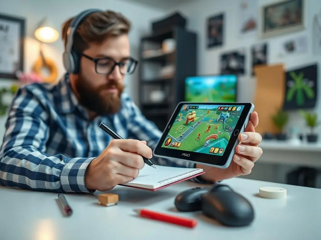 A focused shot of a professional tester interacting with an